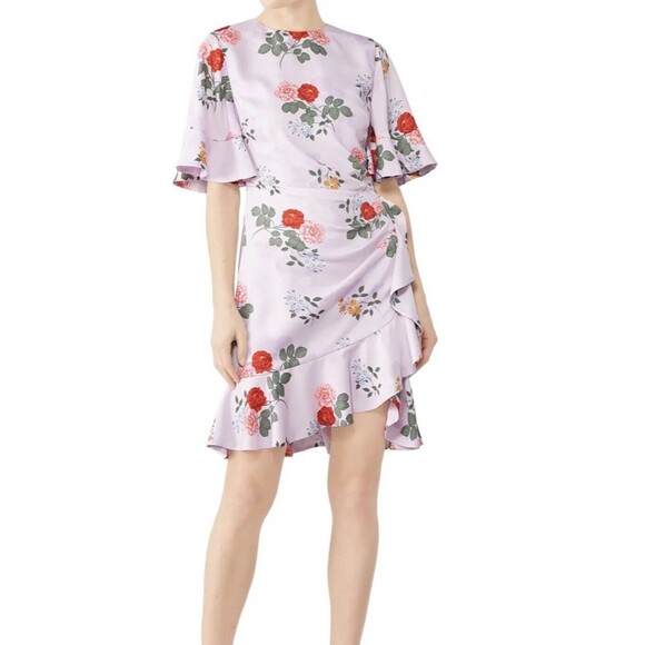 KEEPSAKE Pretty One Mini Romantic Dress Lilac Floral SIZE SMALL Retail $185 - Picture 1 of 13
